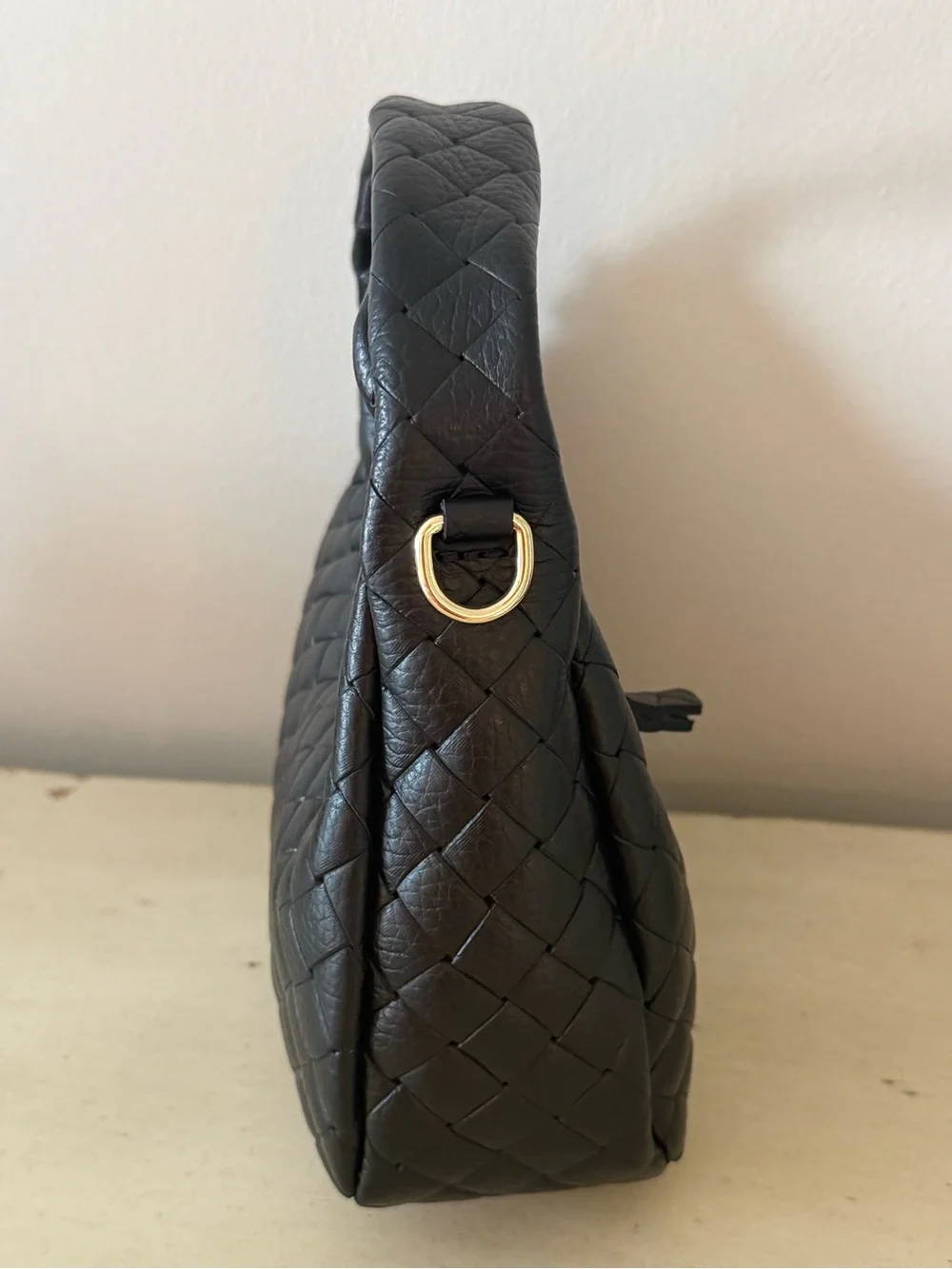 Persaman New York Chloe Bag Black Quilted Shoulder Bag with Chain Strap
